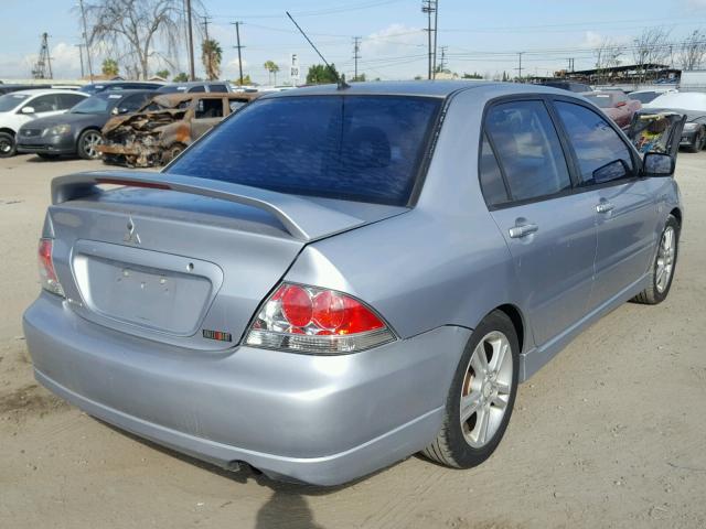 JA3AJ66F94U037108 - 2004 MITSUBISHI LANCER RAL SILVER photo 4