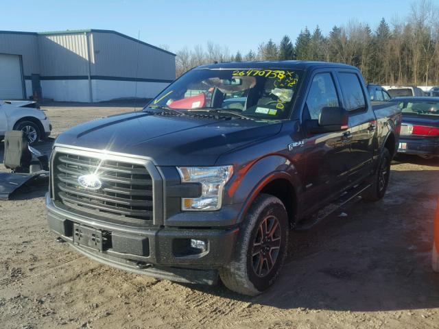 1FTEW1EP1HFA95368 - 2017 FORD F150 SUPER BLACK photo 2