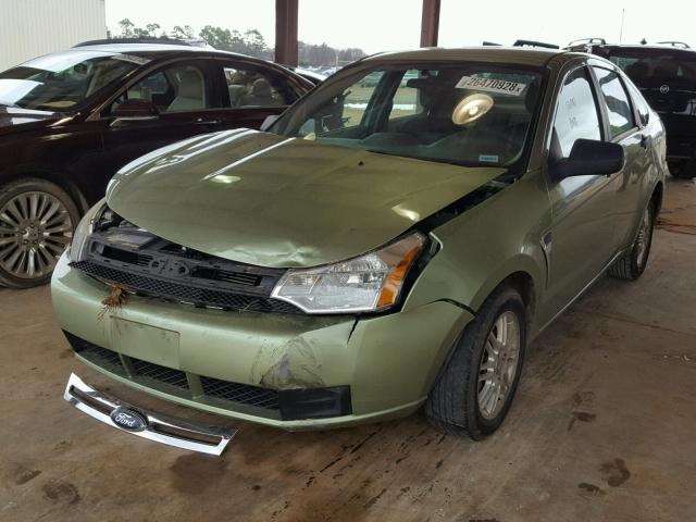 1FAHP35N88W258382 - 2008 FORD FOCUS SE GREEN photo 2