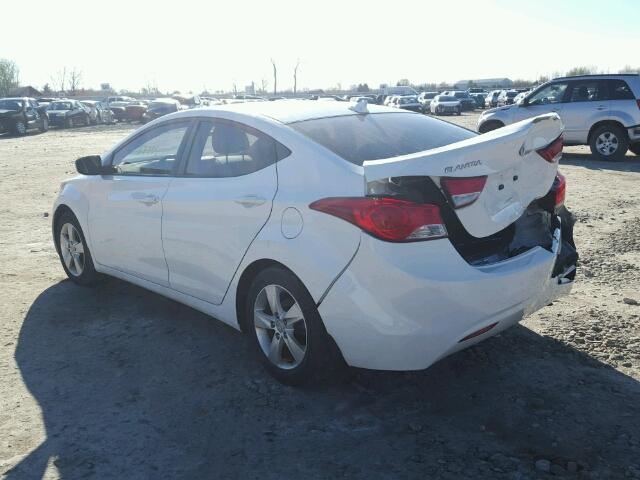 5NPDH4AE6CH142596 - 2012 HYUNDAI ELANTRA GL WHITE photo 3