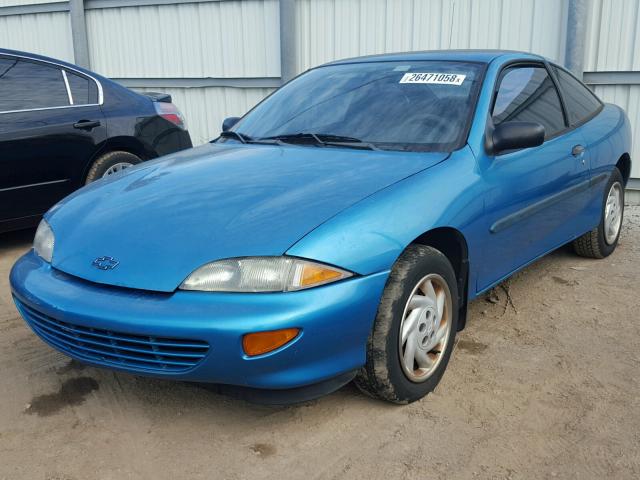 3G1JC1242XS817600 - 1999 CHEVROLET CAVALIER B BLUE photo 2