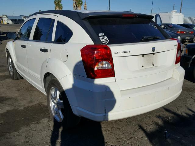 1B3HB48B17D228877 - 2007 DODGE CALIBER SX WHITE photo 3