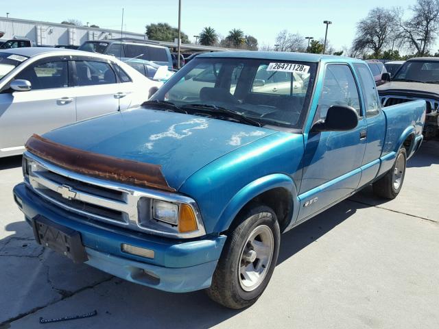 1GCCS19Z8SK153215 - 1995 CHEVROLET S TRUCK S1 GREEN photo 2