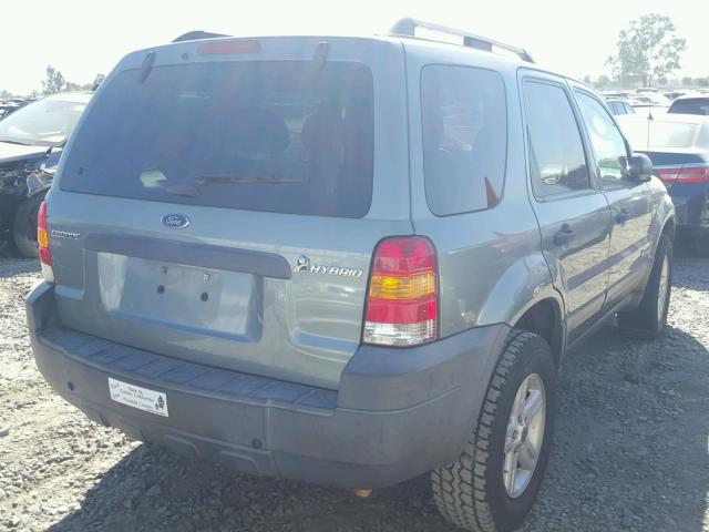 1FMYU49H87KB46650 - 2007 FORD ESCAPE HEV TEAL photo 4