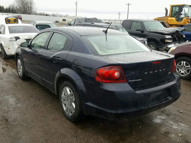 1C3CDZAG7CN258691 - 2012 DODGE AVENGER SE BLUE photo 3