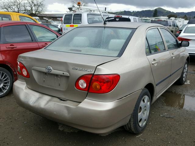 2T1BR32E84C255080 - 2004 TOYOTA COROLLA CE BEIGE photo 4