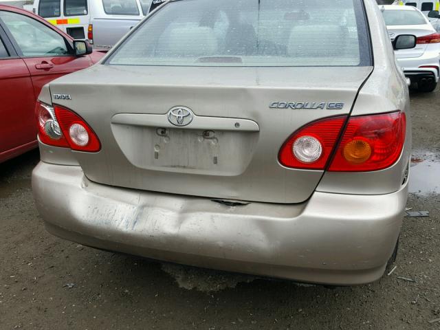 2T1BR32E84C255080 - 2004 TOYOTA COROLLA CE BEIGE photo 9