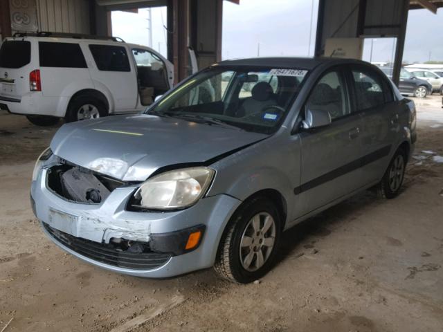 KNADE123876224685 - 2007 KIA RIO BASE BLUE photo 2