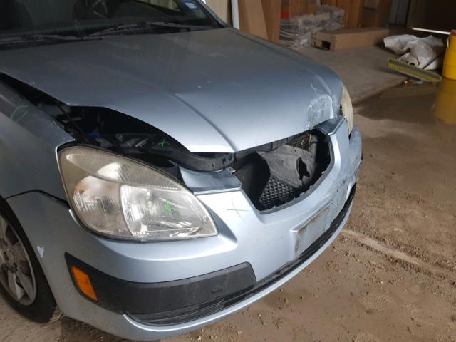 KNADE123876224685 - 2007 KIA RIO BASE BLUE photo 9