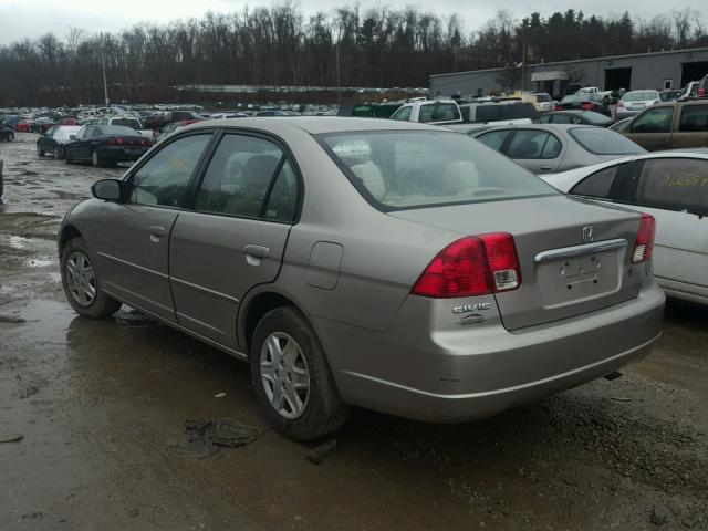 1HGES16543L000127 - 2003 HONDA CIVIC LX TAN photo 3