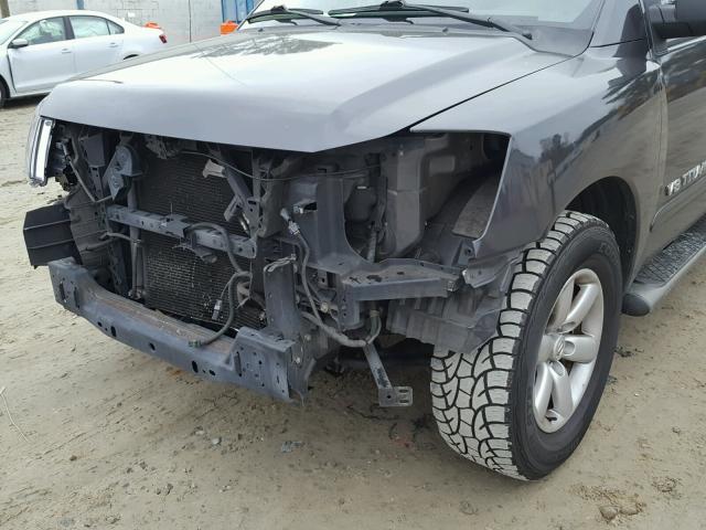 1N6BA06A98N300704 - 2008 NISSAN TITAN XE GRAY photo 9