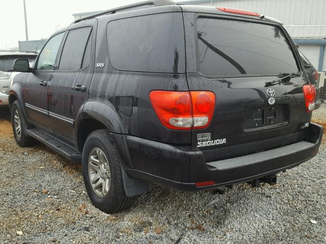 5TDZT34A36S268324 - 2006 TOYOTA SEQUOIA SR BLACK photo 3