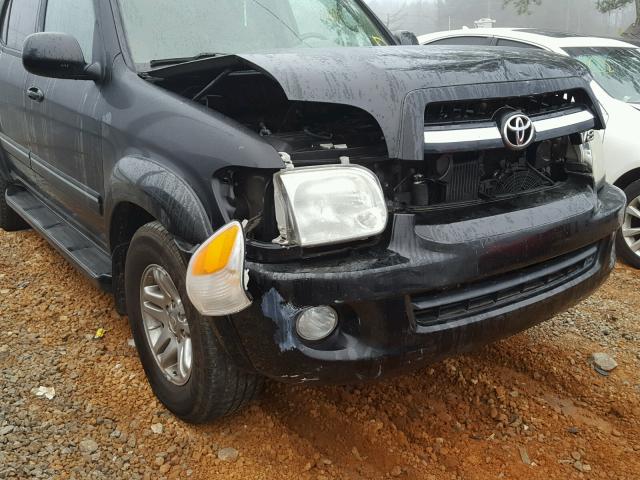 5TDZT34A36S268324 - 2006 TOYOTA SEQUOIA SR BLACK photo 9