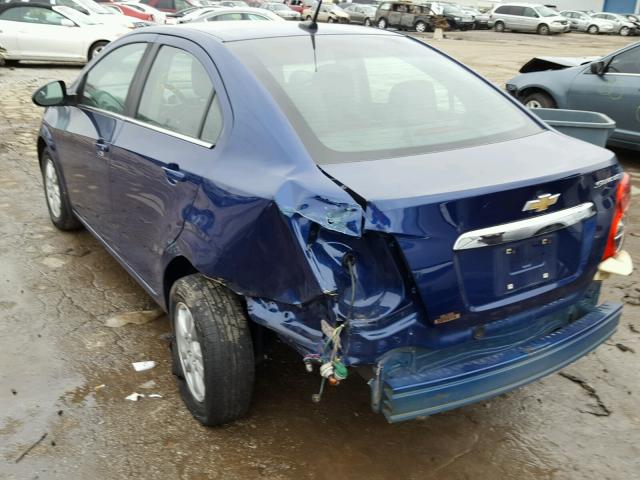 1G1JC5SH4D4224293 - 2013 CHEVROLET SONIC LT BLUE photo 3