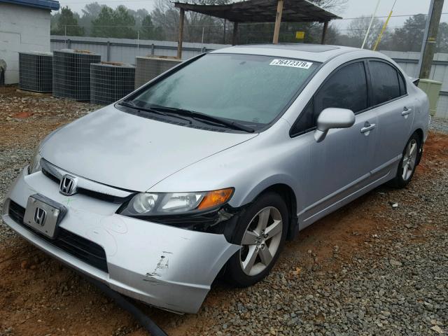 1HGFA16898L015506 - 2008 HONDA CIVIC EX SILVER photo 2