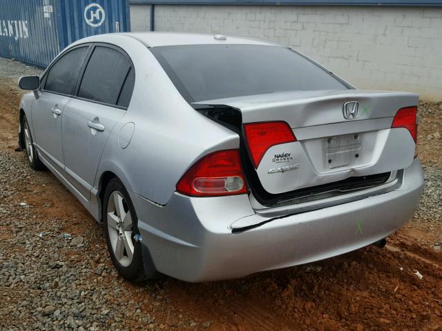 1HGFA16898L015506 - 2008 HONDA CIVIC EX SILVER photo 3