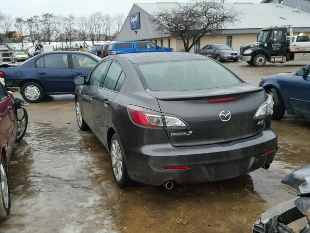 JM1BL1U55B1393728 - 2011 MAZDA 3 S GRAY photo 3