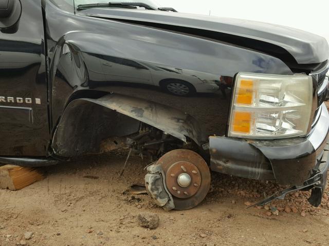 3GCEK13398G292119 - 2008 CHEVROLET SILVERADO BLACK photo 9