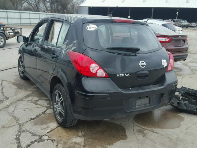 3N1BC13E47L374897 - 2007 NISSAN VERSA S BLACK photo 3