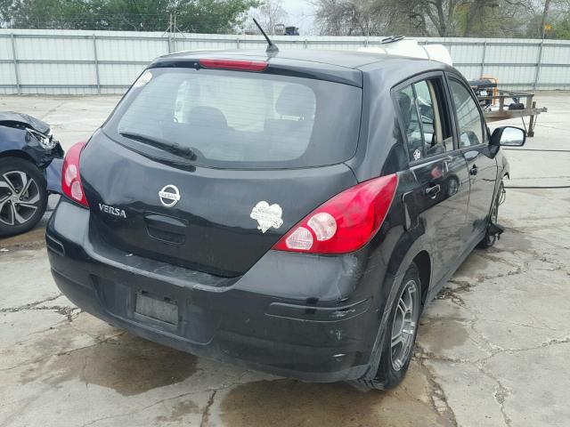 3N1BC13E47L374897 - 2007 NISSAN VERSA S BLACK photo 4