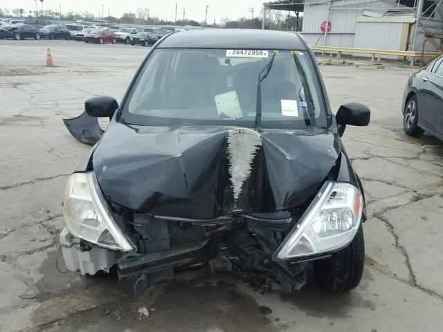 3N1BC13E47L374897 - 2007 NISSAN VERSA S BLACK photo 9