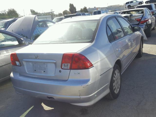 2HGES16675H542055 - 2005 HONDA CIVIC LX SILVER photo 4