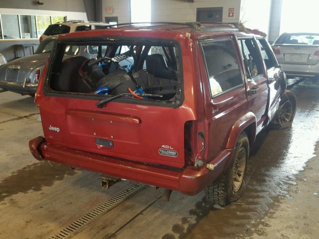 1J4FF68S6XL526492 - 1999 JEEP CHEROKEE S RED photo 4