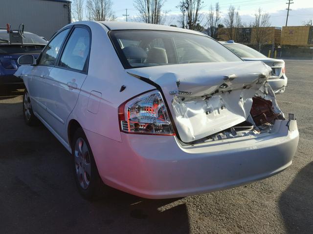 KNAFE122985528373 - 2008 KIA SPECTRA EX WHITE photo 3