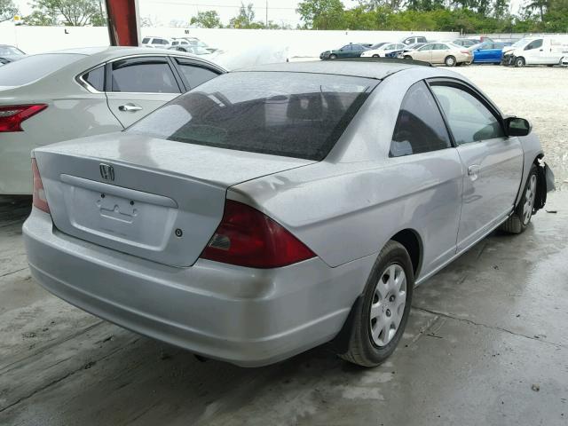 1HGEM22931L098511 - 2001 HONDA CIVIC SI GRAY photo 4