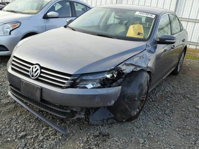 1VWBP7A34CC104383 - 2012 VOLKSWAGEN PASSAT SE CHARCOAL photo 2