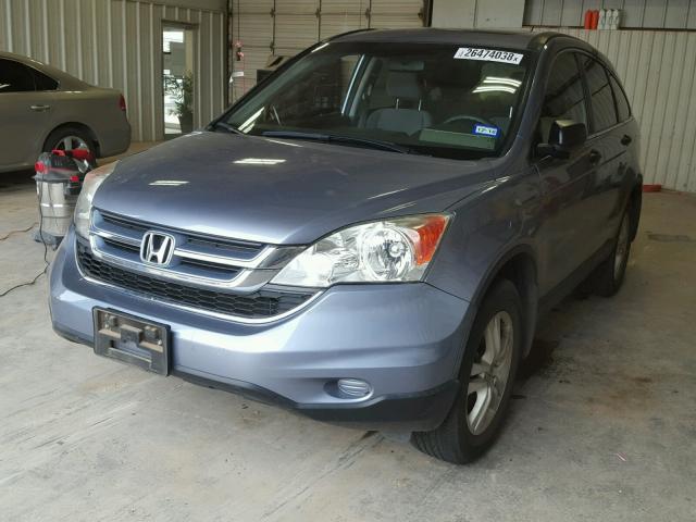 3CZRE3H51AG700420 - 2010 HONDA CR-V EX BLUE photo 2