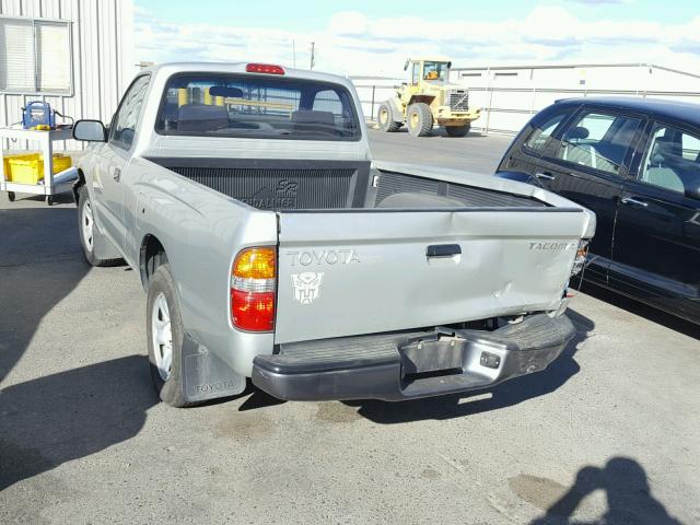 5TENL42N31Z811712 - 2001 TOYOTA TACOMA SILVER photo 3