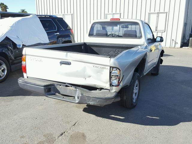 5TENL42N31Z811712 - 2001 TOYOTA TACOMA SILVER photo 4