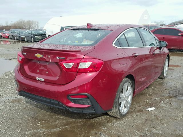 1G1BF5SM7H7134391 - 2017 CHEVROLET CRUZE PREM MAROON photo 4