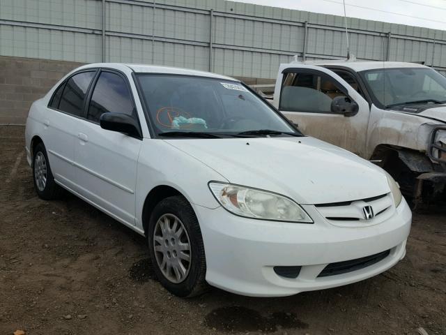 2HGES165X4H644813 - 2004 HONDA CIVIC LX WHITE photo 1