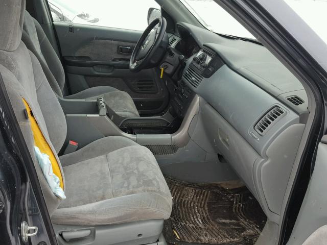 5FNYF18485B065430 - 2005 HONDA PILOT EX BLUE photo 5