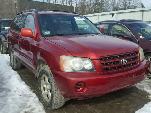 JTEHD21A420017585 - 2002 TOYOTA HIGHLANDER RED photo 1