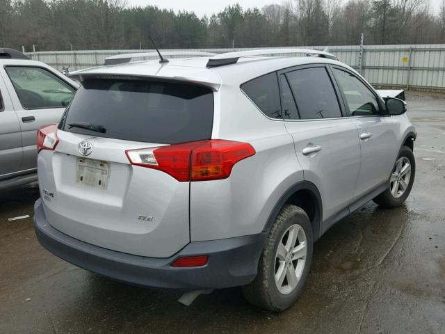 JTMWFREVXDD005058 - 2013 TOYOTA RAV4 XLE SILVER photo 4