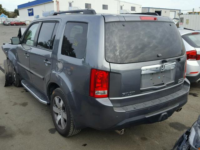 5FNYF4H96DB060514 - 2013 HONDA PILOT TOUR GRAY photo 3