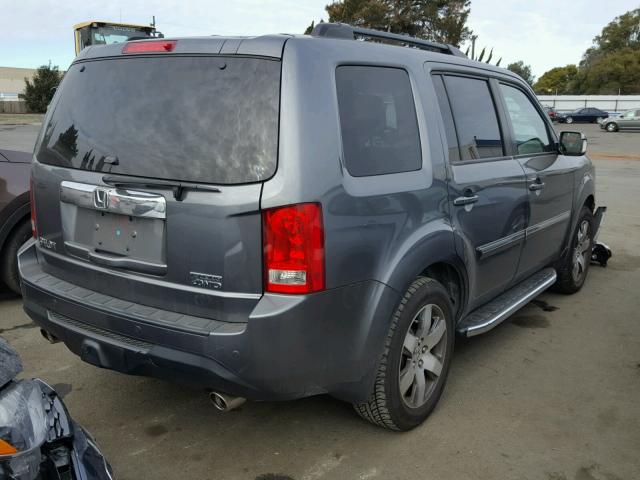 5FNYF4H96DB060514 - 2013 HONDA PILOT TOUR GRAY photo 4