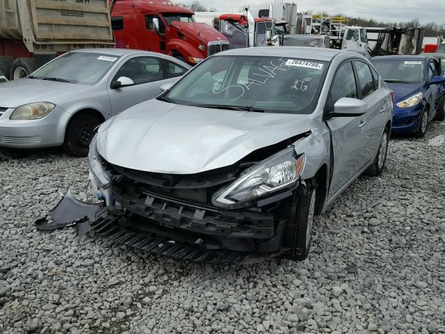 3N1AB7AP1HY342189 - 2017 NISSAN SENTRA S SILVER photo 2