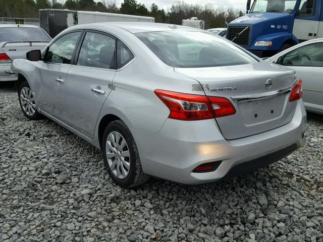 3N1AB7AP1HY342189 - 2017 NISSAN SENTRA S SILVER photo 3