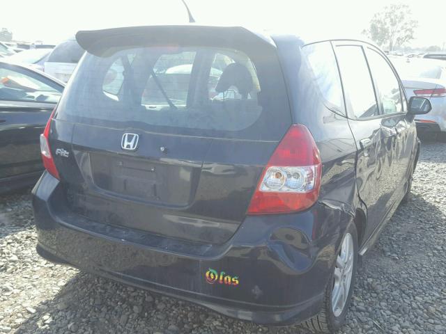 JHMGD386X7S027684 - 2007 HONDA FIT S BLACK photo 4