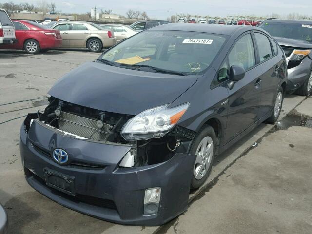 JTDKN3DU6A1086094 - 2010 TOYOTA PRIUS GRAY photo 2