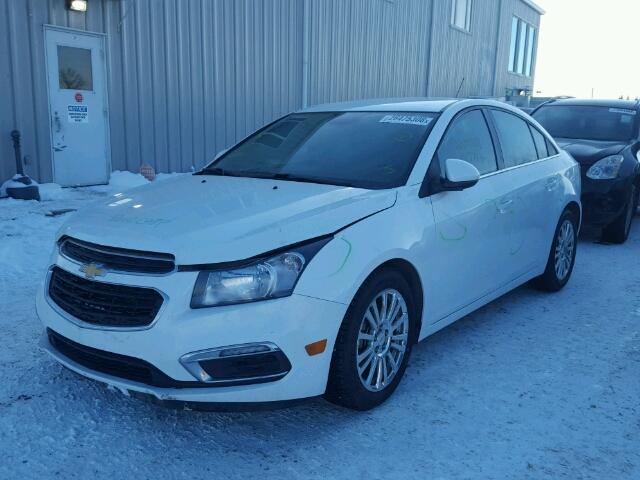 1G1PH5SB4F7287192 - 2015 CHEVROLET CRUZE ECO WHITE photo 2