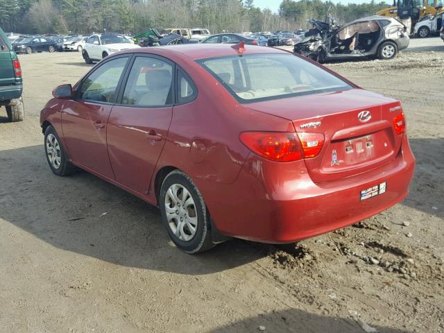 KMHDU46D99U750926 - 2009 HYUNDAI ELANTRA GL RED photo 3