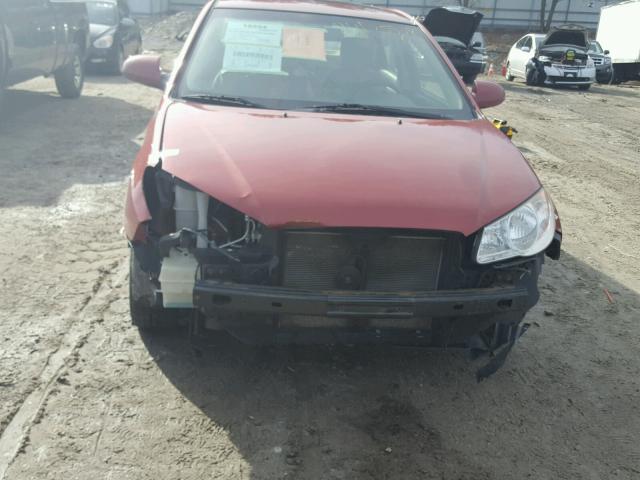 KMHDU46D99U750926 - 2009 HYUNDAI ELANTRA GL RED photo 9