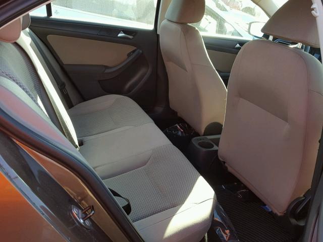 3VW2K7AJ1BM377940 - 2011 VOLKSWAGEN JETTA BASE ყავისფერი ფოტო 6