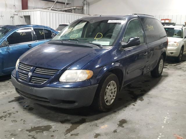 1D4GP25R26B634231 - 2006 DODGE CARAVAN SE BLUE photo 2