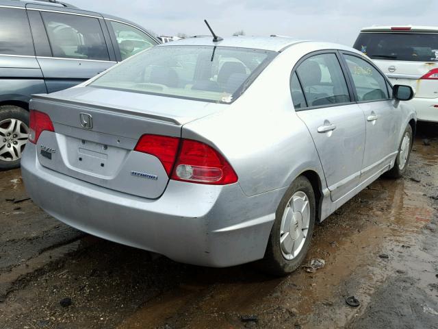 JHMFA36266S012277 - 2006 HONDA CIVIC HYBR SILVER photo 4